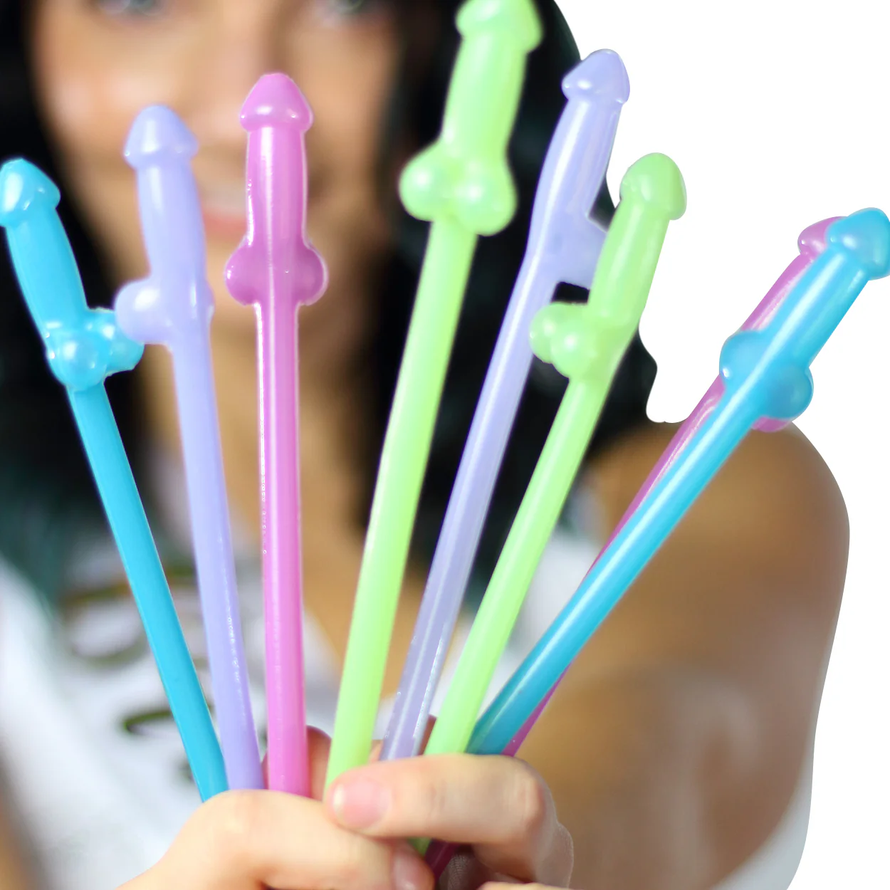 Glowing Penis Straws - 8 Straws - Image 3