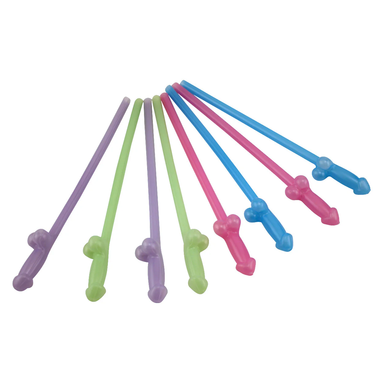 Glowing Penis Straws - 8 Straws - Image 5
