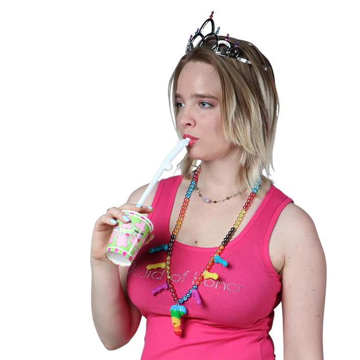 Giant Penis Straws in Pink, Purple and White- 10 Straws - Image 3