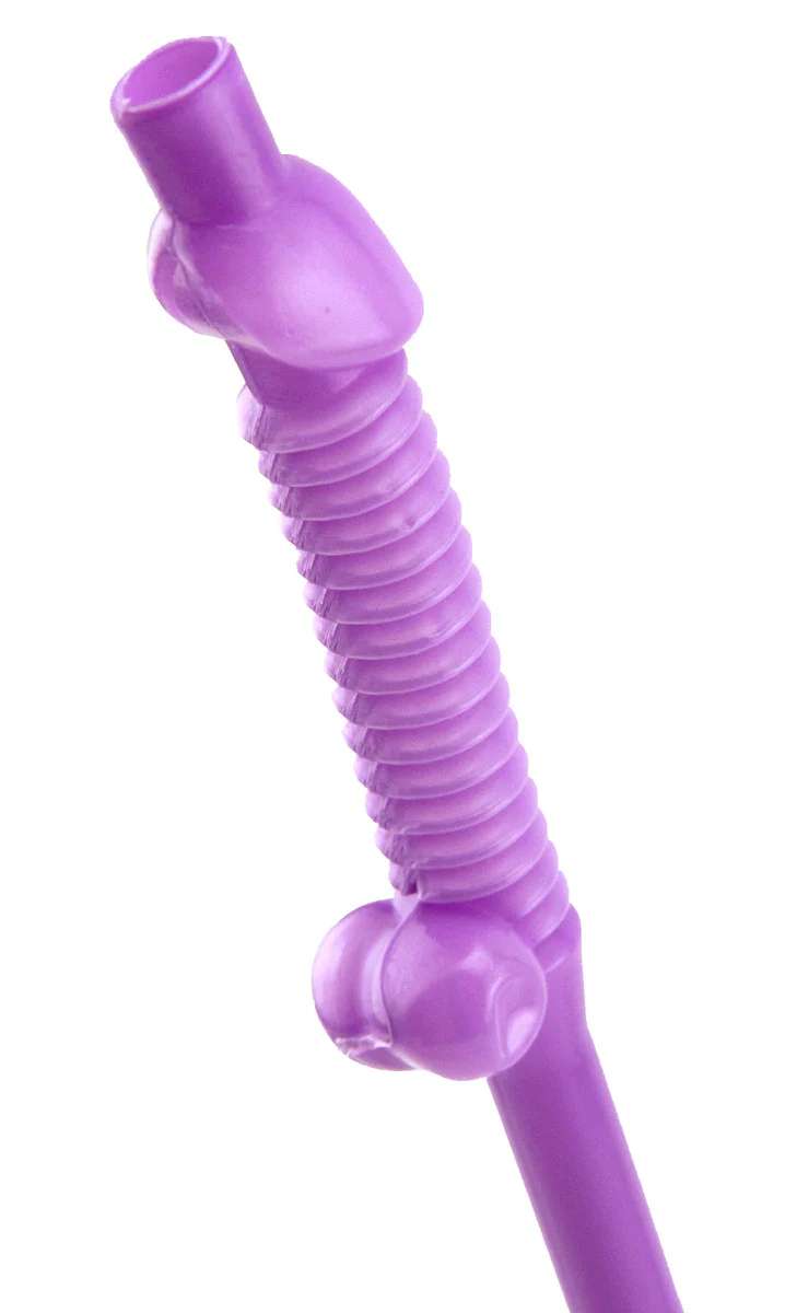 Giant Penis Straws in Pink, Purple and White- 10 Straws - Image 4