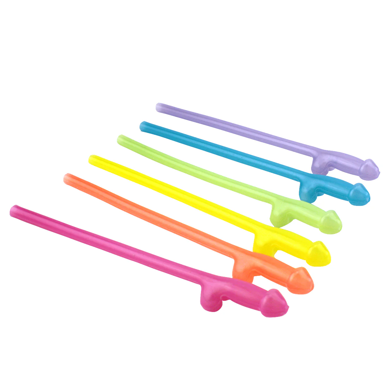 Rainbow Glowing Penis Straws - Image 2